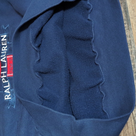 Vintage 90's Chaps Ralph Lauren Spell Out Crewneck Sweatshirt Size Large In Navy - Picture 6 of 8